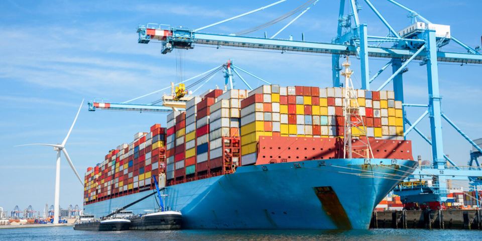 Long-distance transport by sea currently accounts for between 80 and 90 per cent of all global trade. This vessel is moored in Rotterdam. Stock photo: AlbertPego/iStock