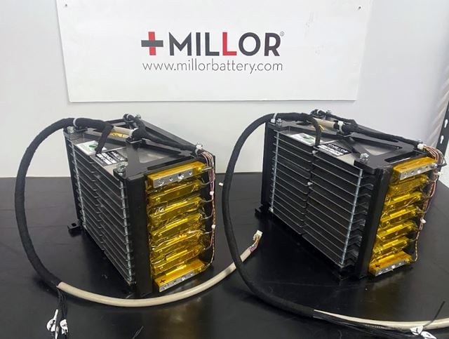 An important project milestone was reached at MILLOR BATTERY, where the company has developed and manufactured a battery module based on the IntelLiGent cells produced at SINTEF’s battery laboratory. Photo: MILLOR BATTERY 